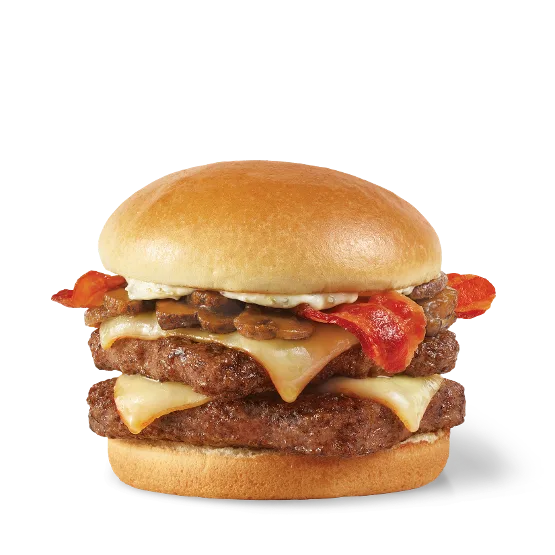 Mushroom Bacon Cheeseburger, Double